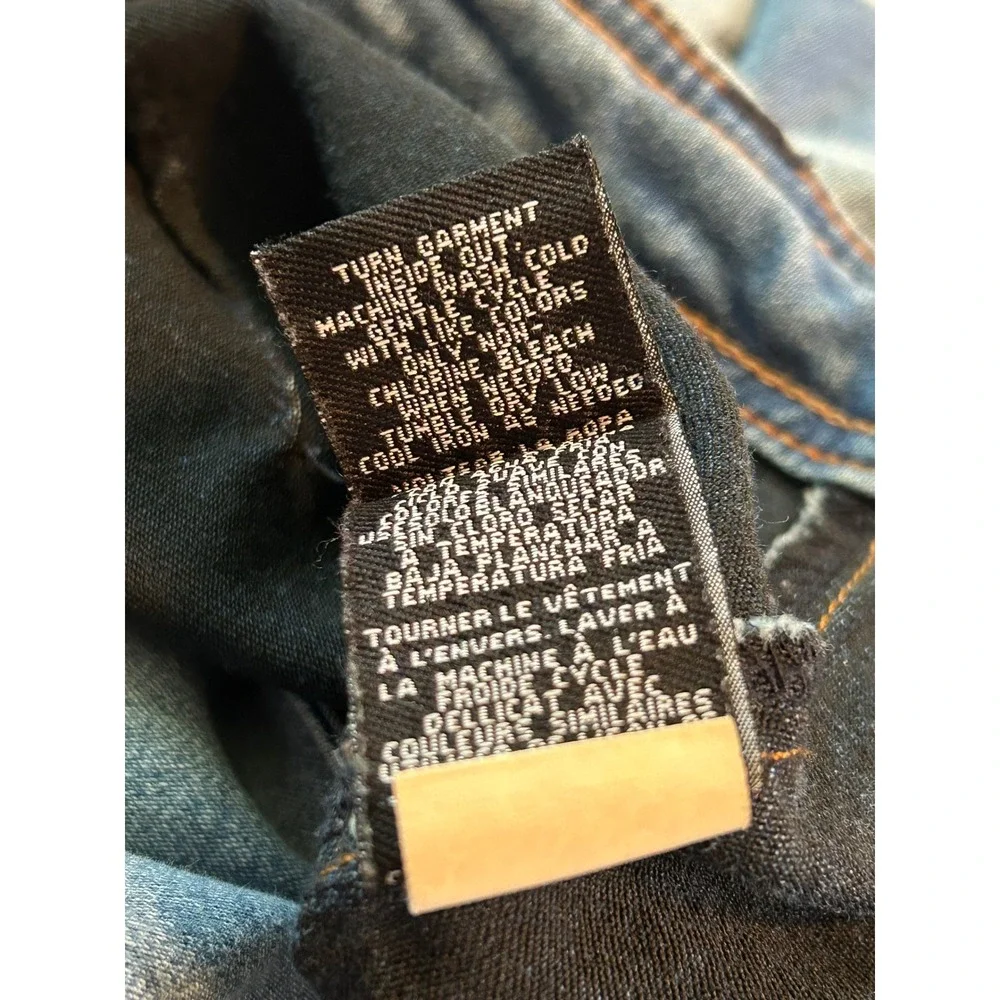 1822 Denim Womens Size 8 Medium Wash Wide Leg Cropped High Rise Jeans Blue